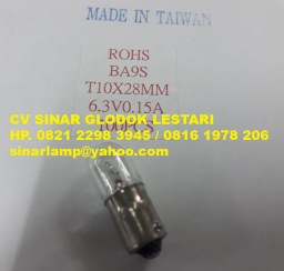 Lampu Bohlam Bayonet 6.3V 0.15A Indicator Pilot Lamp